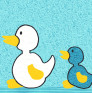 Quakende Enten auf sky